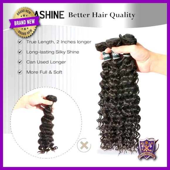 Deep Wave Human Hair Bundles 24-28 Inch Unprocessed Cambodian Raw Hair